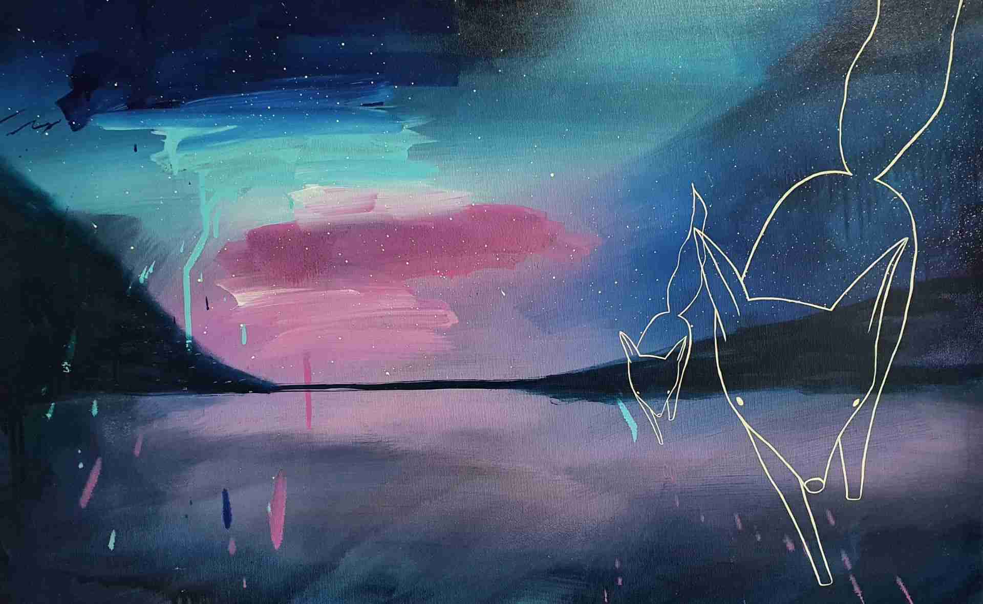 Benkő Lilla: Kapj el, ha tudsz, 2021, 60 x 80 cm, olaj, vászon | Fotó a művész jóvoltából