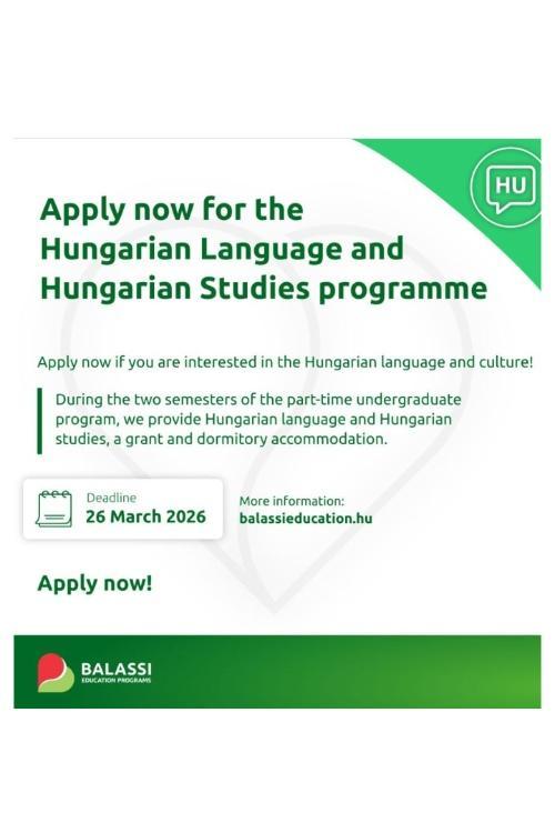 2026/2027年度 ハンガリー語・ハンガリー研究プログラム 奨学金募集