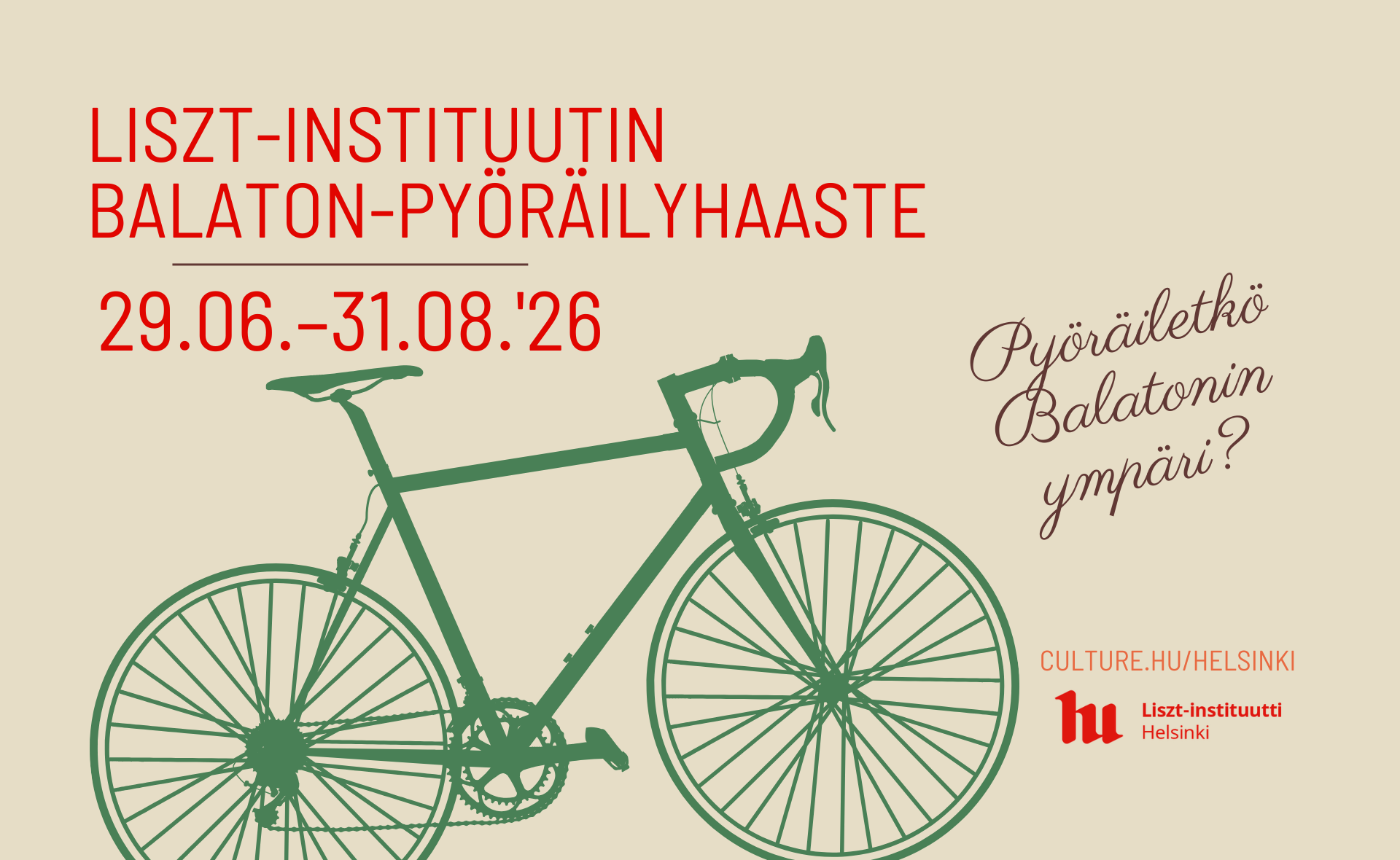 Liszt-instituutin BALATON-pyöräilyhaaste käynnistyy!
