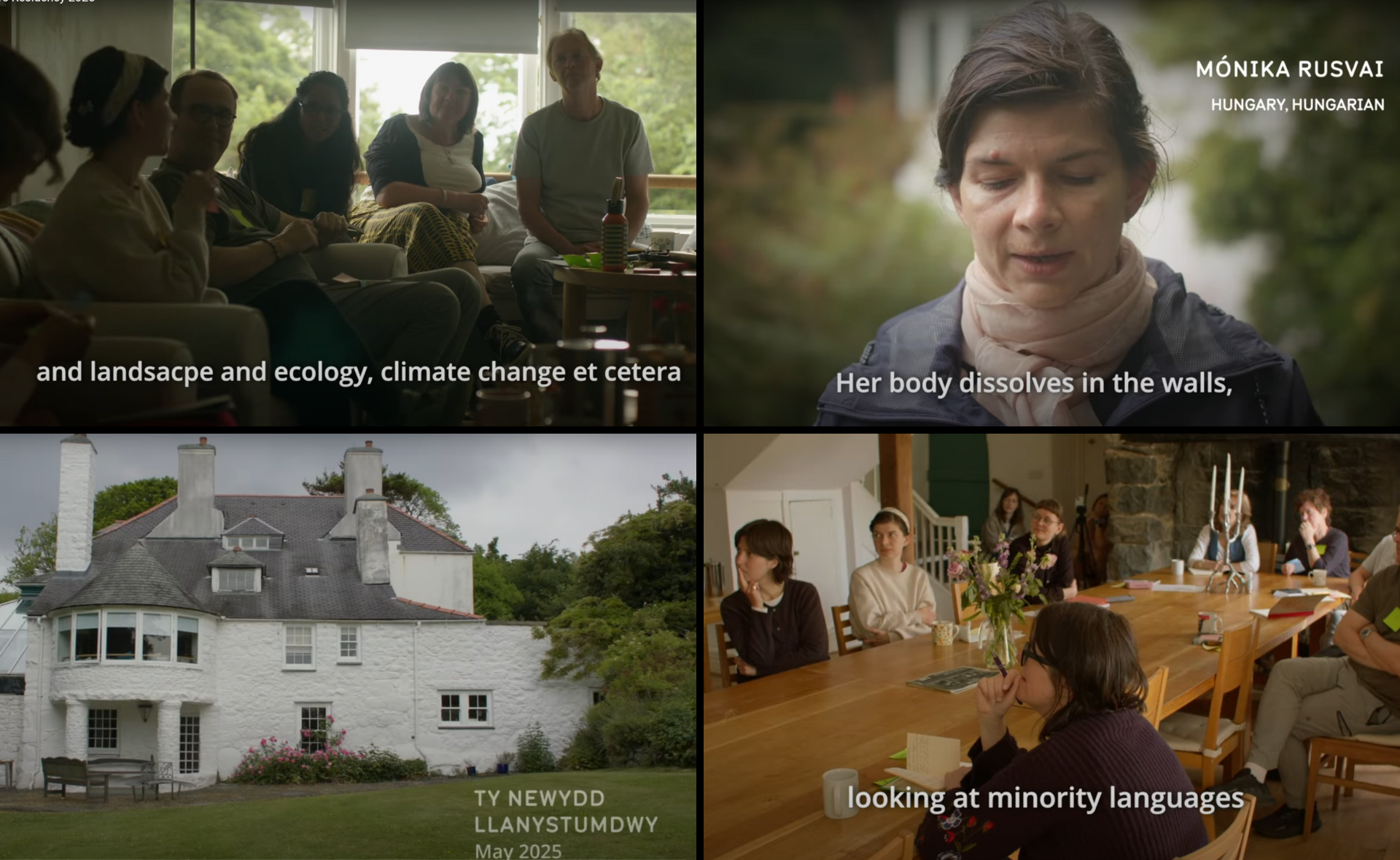 Tŷ Newydd International Writers Residency documentary