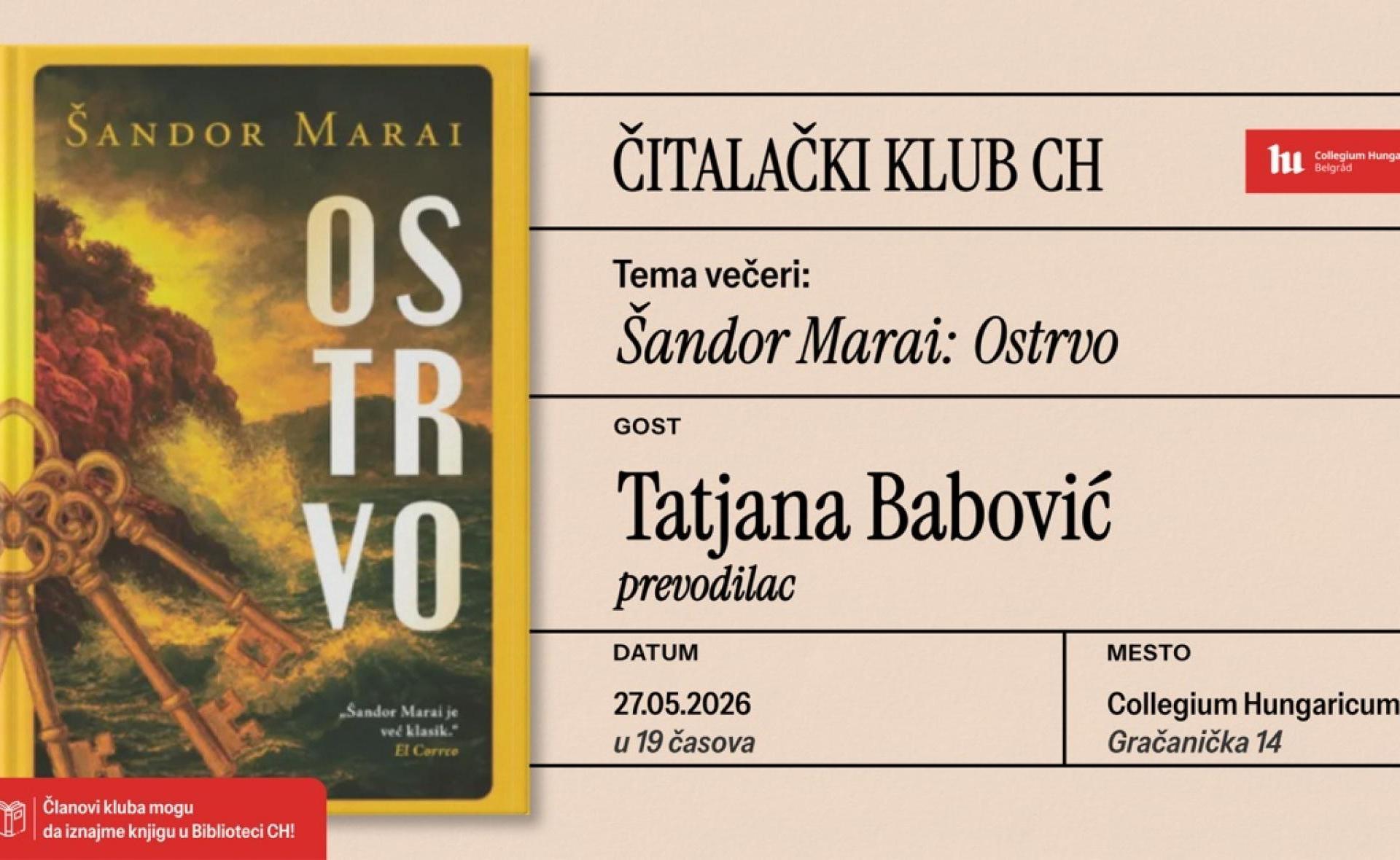 Márai est a CH olvasói klubjában!