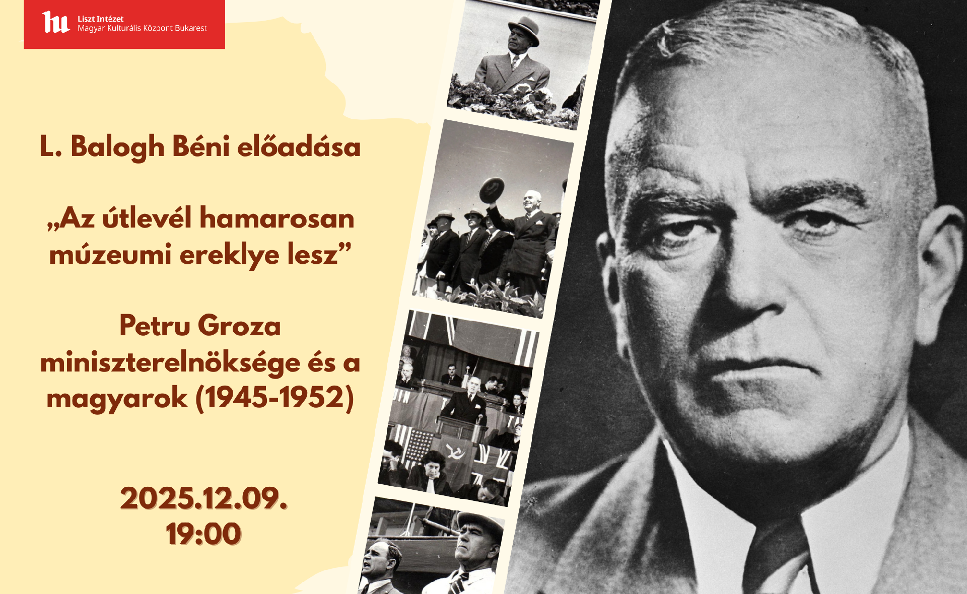 L. Balogh Béni: „Az útlevél hamarosan múzeumi ereklye lesz”. Petru Groza miniszterelnöksége és a magyarok (1945–1952)