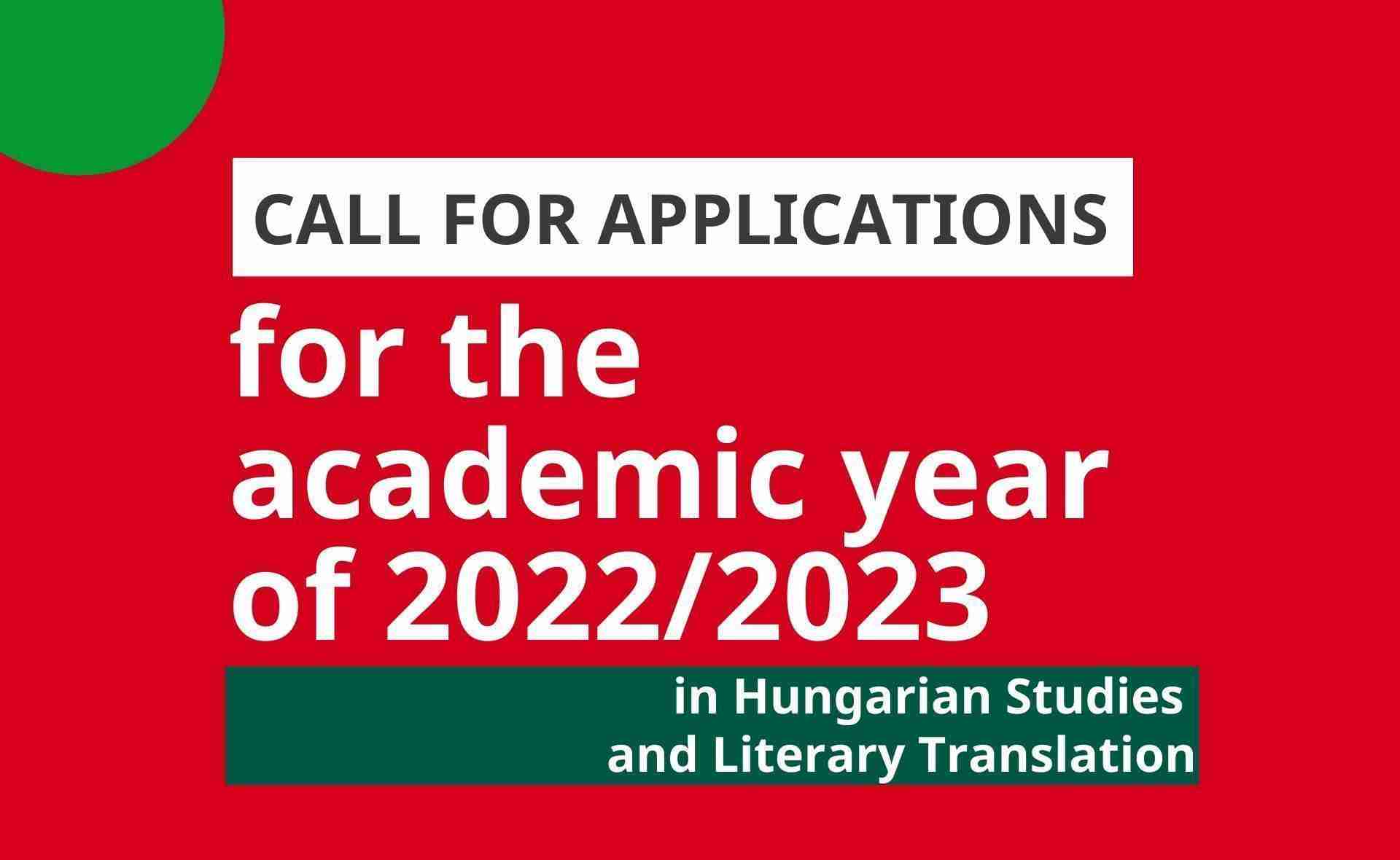 Call for applications for the Balassi Scholarships