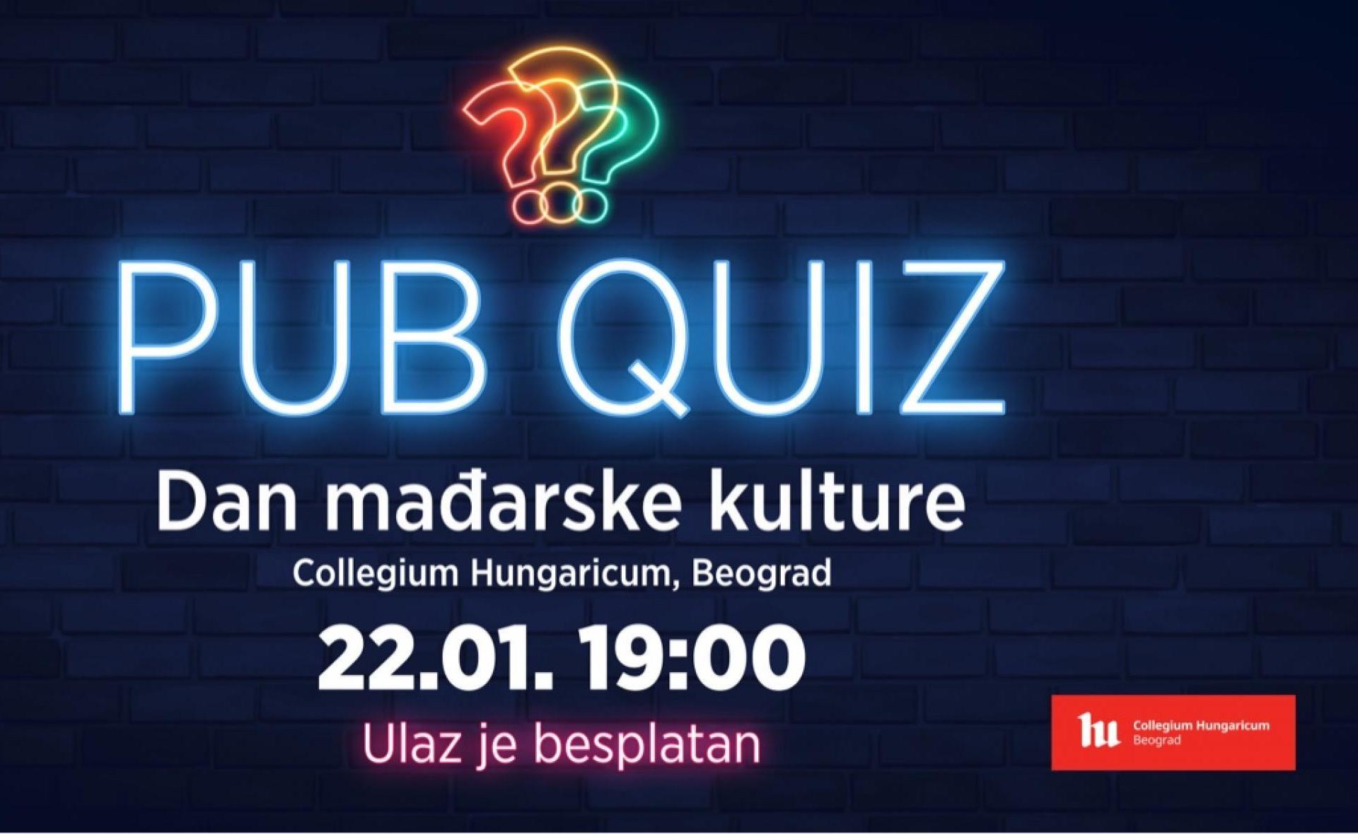 A Magyar kultúra napja alkalmából Pub kvíz a CH-ban