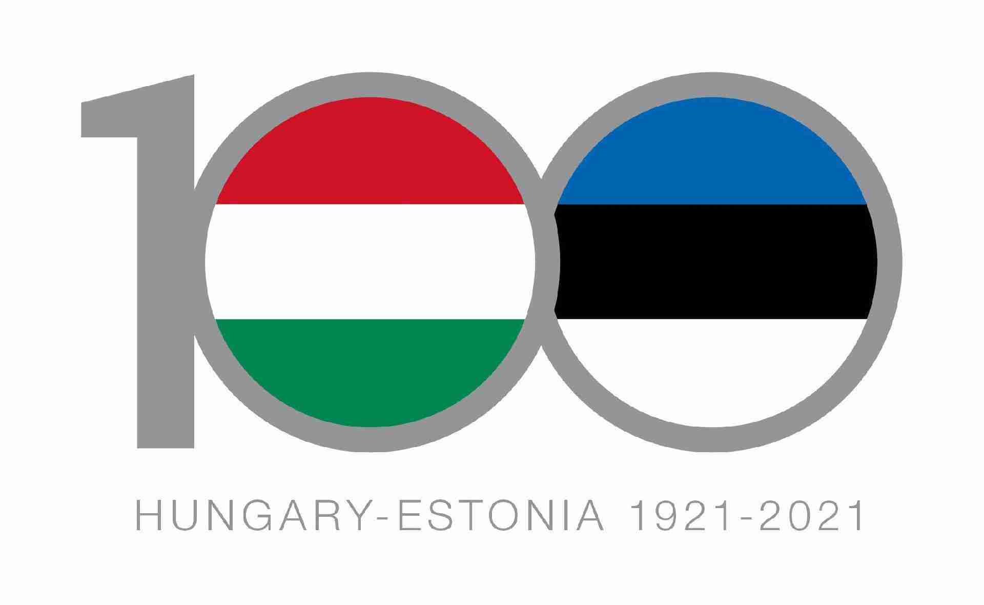 Hungarian-Estonian logo for the centenary of diplomatic relations