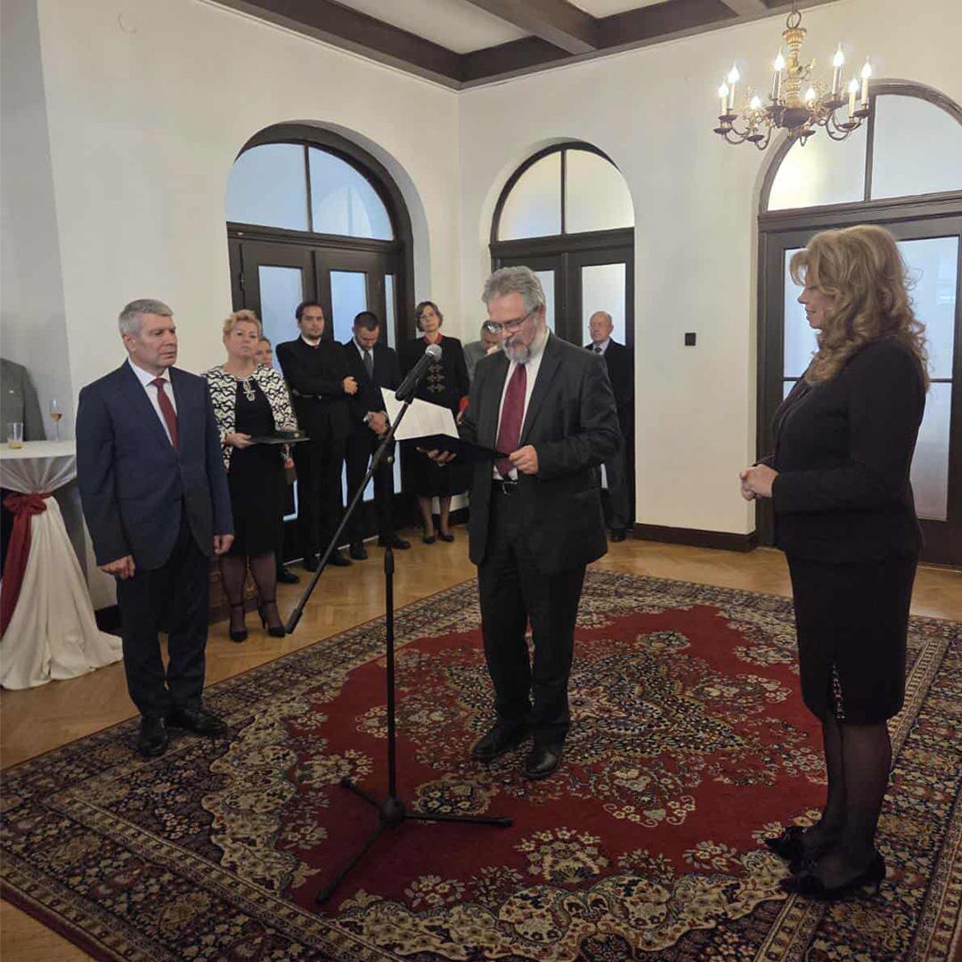 A fotón: Najden Koszev, Őexc. Boros Miklós, Magyarország bulgáriai nagykövete, Őexc. Ilijana Jotova, a Bolgár Köztársaság alelnöke