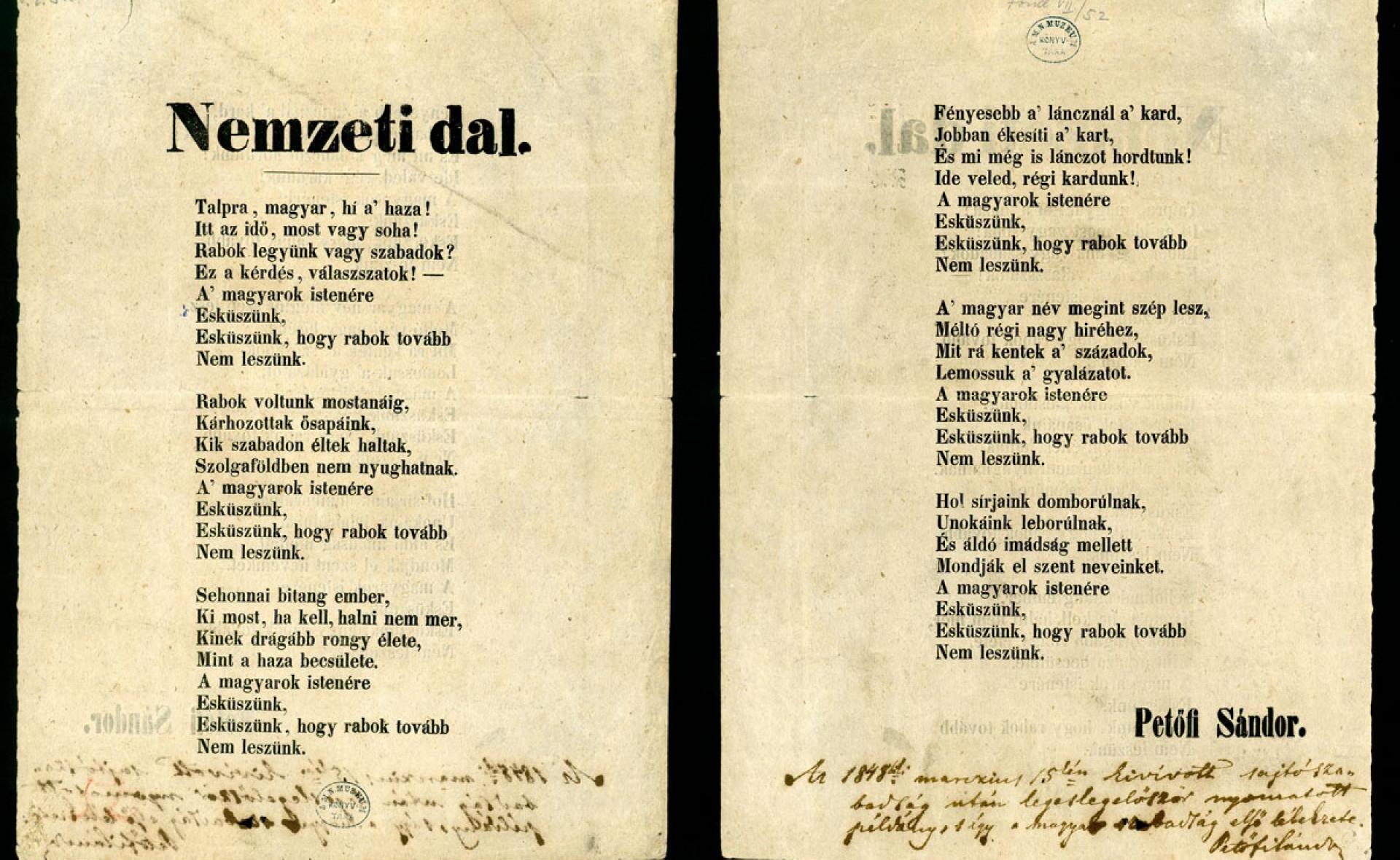 Nemzeti dal, “National Song”