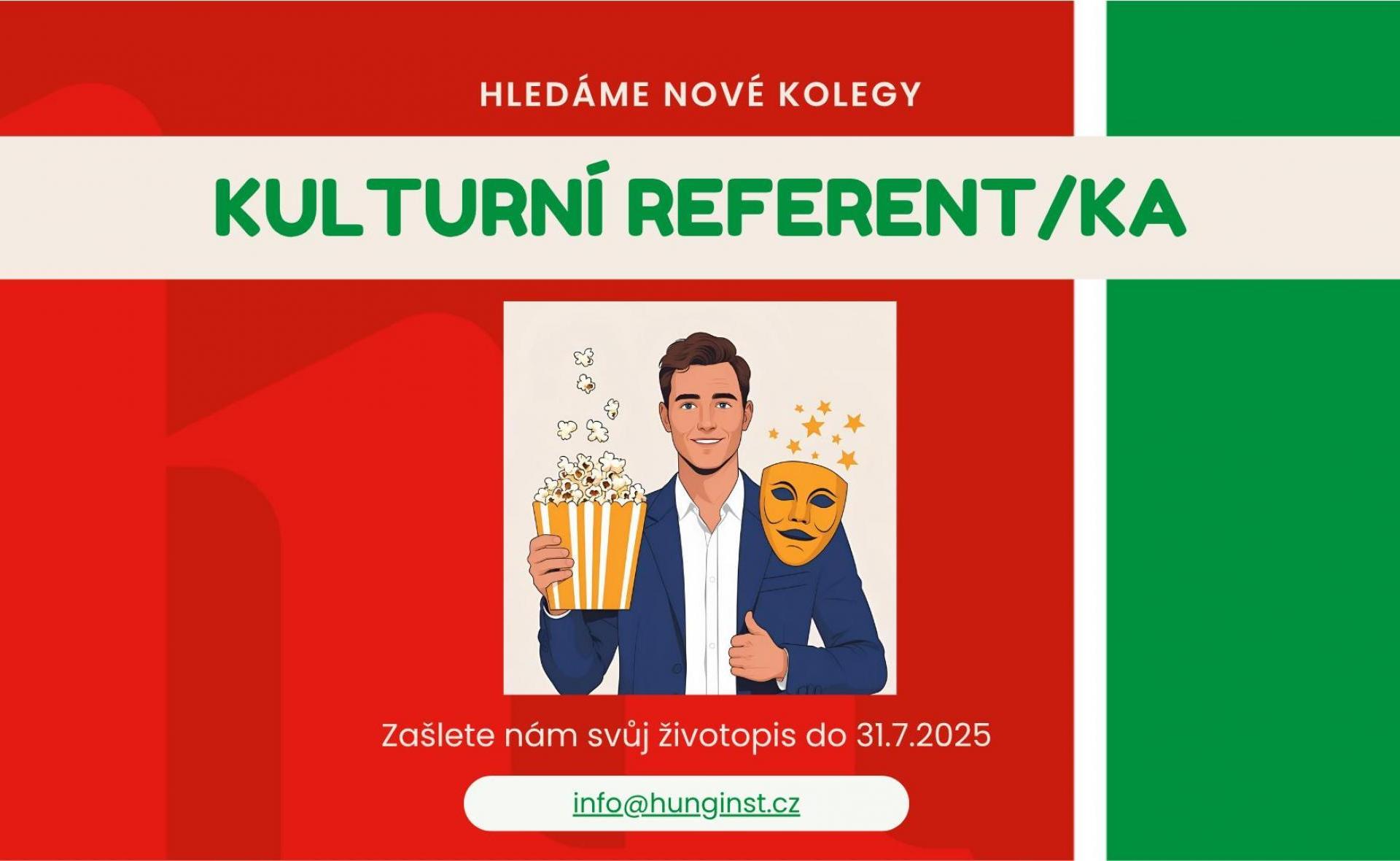 Hledáme nového pracovníka nebo pracovnici na pozici kulturní referent
