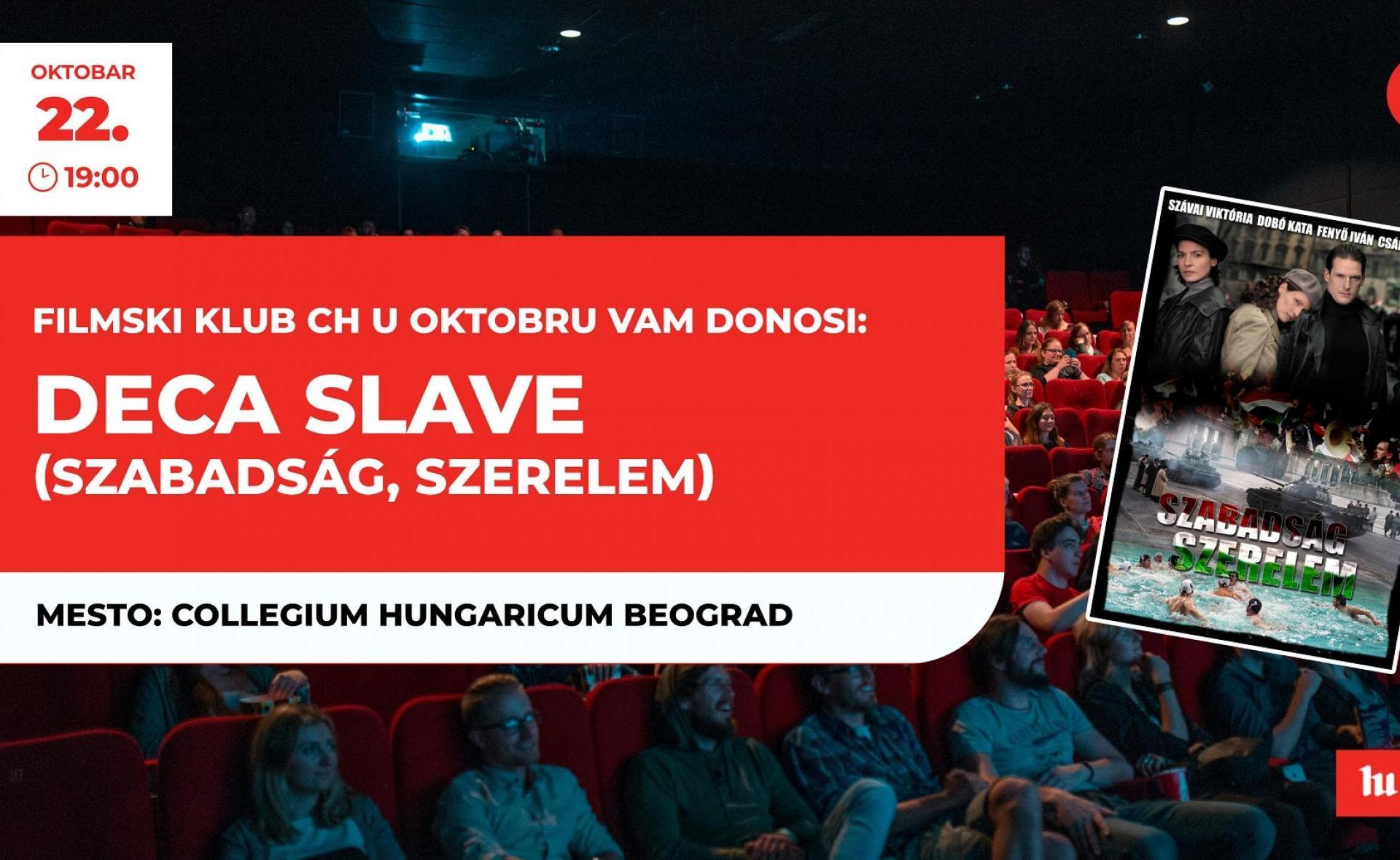 Az '56-os megemlékezés keretében filmvetítés a CH.-ban. Repertoáron a Szabadság, szerelem!