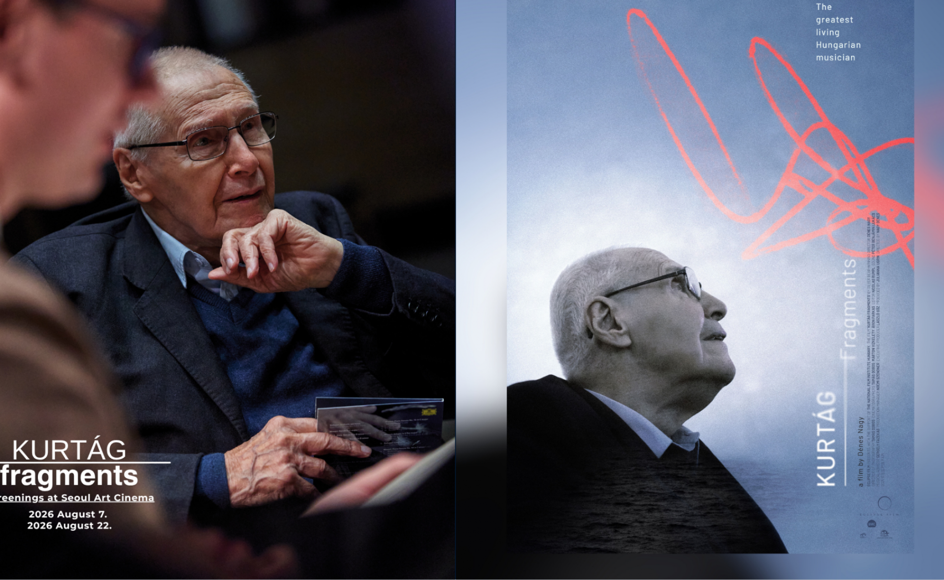 2026 Cine Vacances: Kurtág-töredékek a Szöuli Művészmoziban