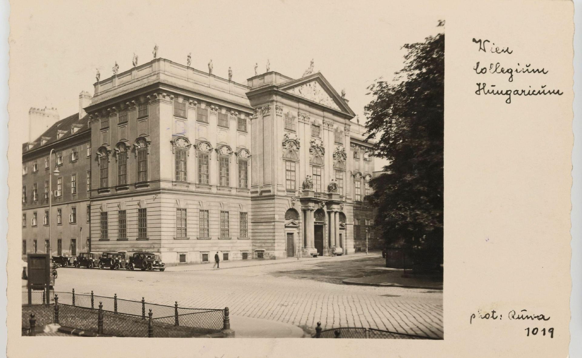 A bécsi Collegium Hungaricum egy képeslapon (1933) Forrás: Wien Museum Online-Sammlung [233656 1]