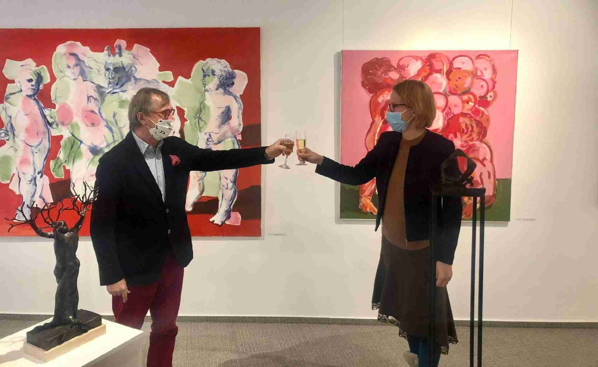 Andreas Pawlitschek, a ljubljanai Osztrák Kulturális Fórum igazgatója és Molnár-Gábor Bíborka, a Magyar Kulturális Intézet igazgatója