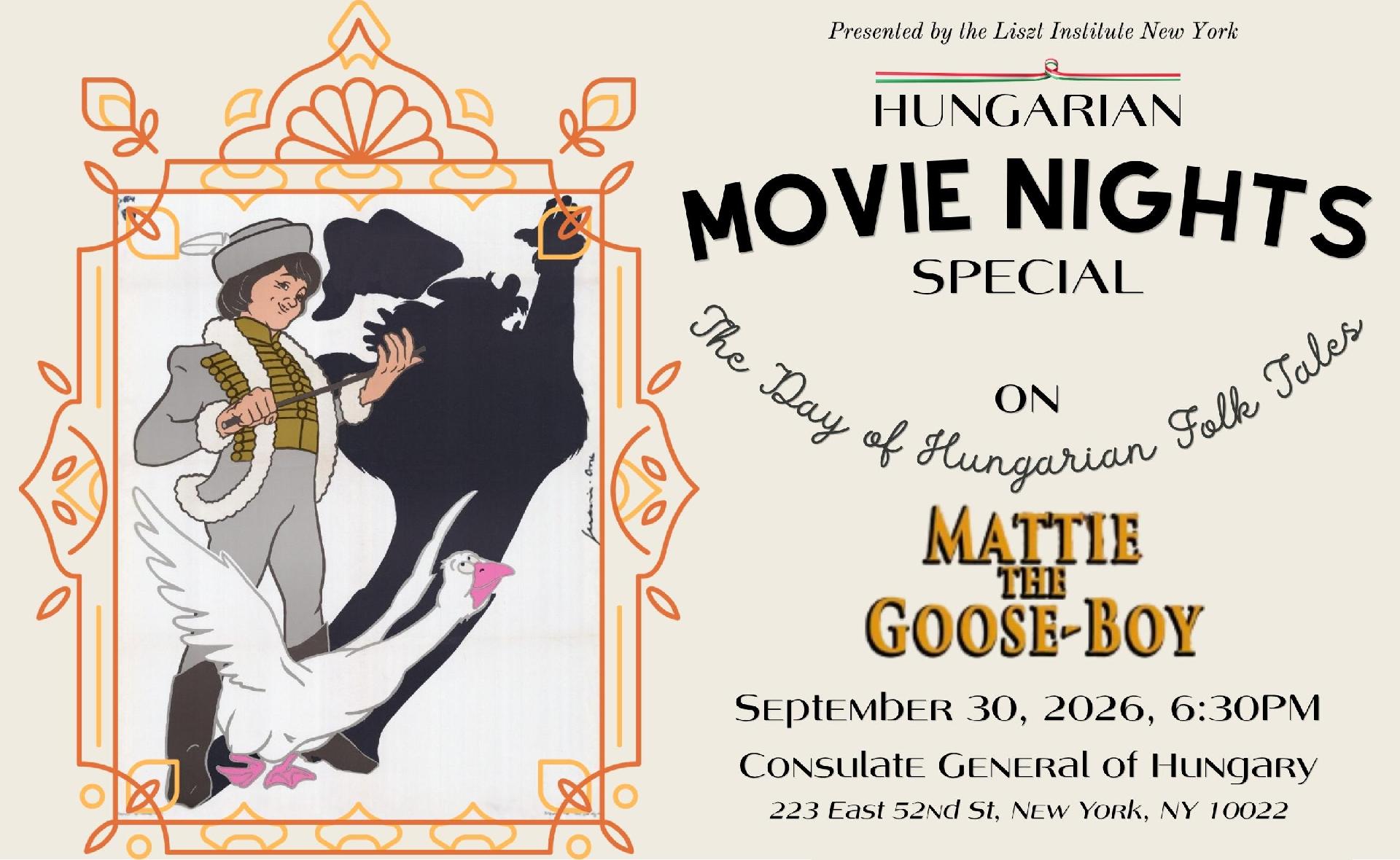 Hungarian Movie Nights - Matty the Gooseboy
