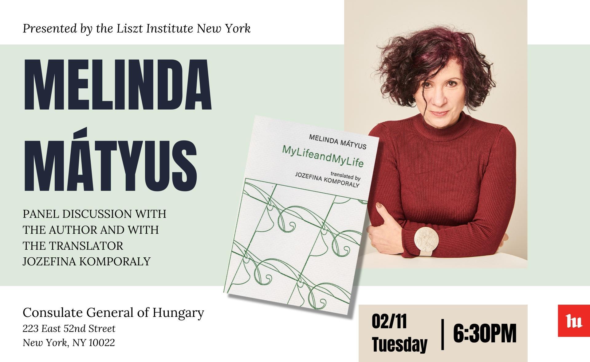 Literary Meet and Greet with Hungarian Author Melinda Mátyus and Translator Jozefina Komporaly