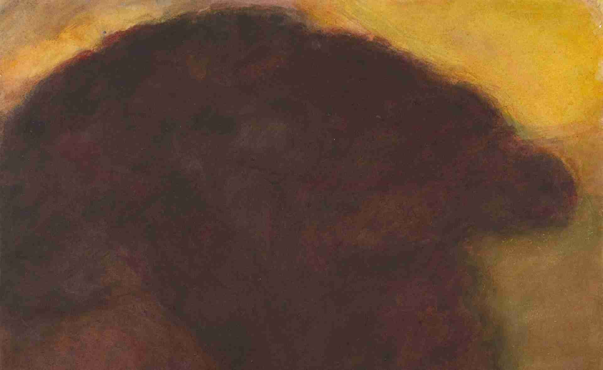 Alexandre Hollan, L’arbre dans la lumière du soir (Le Glorieux), 2002, acrylique sur papier, Crédit photo Illés Sarkantyu