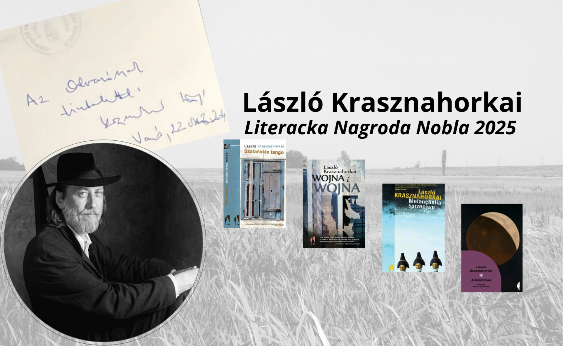 Krasznahorkai László irodalmi Nobel-díjas