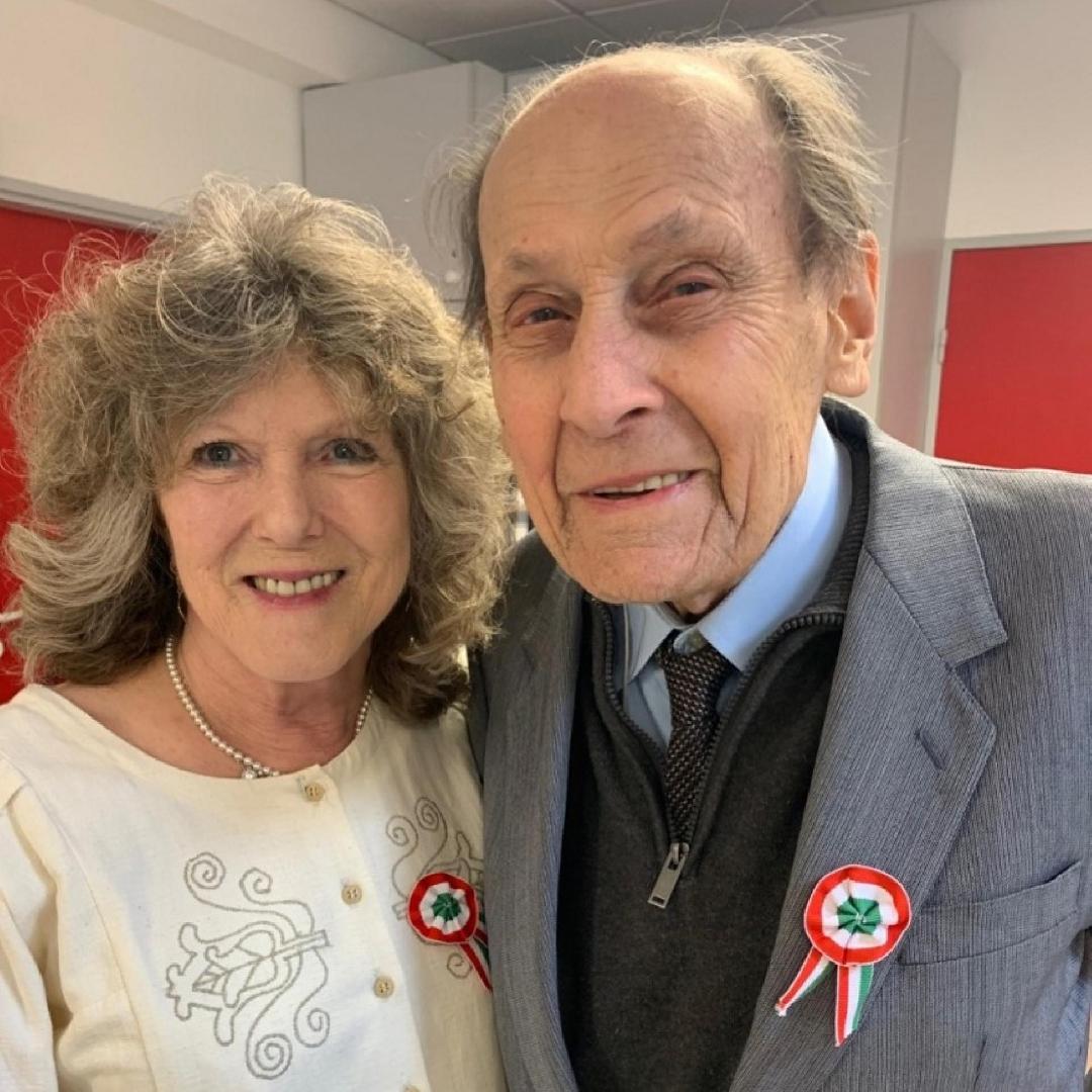 Charles Kosztolányi, Président d’honneur du Cercle Franco Hongrois de Lorraine, aux cotés de l’actuelle Présidente Katalin Siest-Kiss
